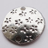 Pendant, Zinc Alloy Jewelry Findings, Flat Round 13mm, Sold by Bag