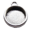 Zinc Alloy Cabochon Settings, Outside diameter:11x14mm, Interior diameter:9mm, Sold by Bag