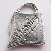 Pendant, Zinc Alloy Jewelry Findings, 12x17mm, Sold by Bag