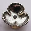 Beads, Zinc Alloy Jewelry Findings, Flower 15mm, Sold by Bag