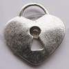 Pendant, Zinc Alloy Jewelry Findings, Lock 16x17mm, Sold by Bag