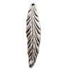Pendant, Zinc Alloy Jewelry Findings, leaf 6x29mm, Sold by Bag