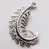 Pendant, Zinc Alloy Jewelry Findings, Leaf 8x22mm, Sold by Bag