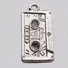 Pendant, Zinc Alloy Jewelry Findings, Rectangle 12x23mm, Sold by Bag