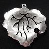 Pendant, Zinc Alloy Jewelry Findings, Leaf 29x30mm, Sold by Bag