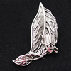 Pendant, Zinc Alloy Jewelry Findings, Leaf 28x44mm, Sold by Bag