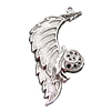 Pendant, Zinc Alloy Jewelry Findings, Leaf 20x46mm, Sold by Bag