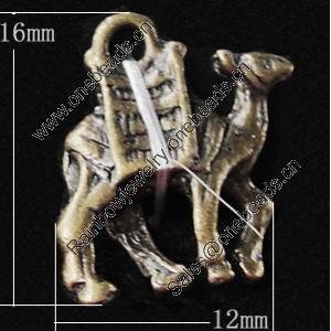 Pendant, Zinc Alloy Jewelry Findings, Animal 12x16mm, Sold by Bag
