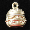 Pendant, Zinc Alloy Jewelry Findings, 11x13mm, Sold by Bag