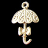 Pendant, Zinc Alloy Jewelry Findings, Umbrella 13x21mm, Sold by Bag