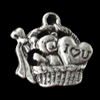 Pendant, Zinc Alloy Jewelry Findings, 15x16mm, Sold by Bag