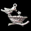 Pendant, Zinc Alloy Jewelry Findings, 20x17mm, Sold by Bag