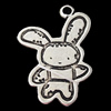 Pendant, Zinc Alloy Jewelry Findings, Rabbit 16x28mm, Sold by Bag