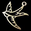 Pendant, Zinc Alloy Jewelry Findings, Bird 25x28mm, Sold by Bag