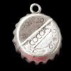 Pendant, Zinc Alloy Jewelry Findings, 17x21mm, Sold by Bag