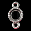 Zinc Alloy Connectors Settings, Outside diameter:8x15mm, Interior diameter:6mm, Sold by Bag