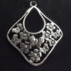 Pendant, Zinc Alloy Jewelry Findings, Diamond, 32x39mm, Sold by Bag