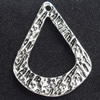 Pendant, Zinc Alloy Jewelry Findings, Teardrop, 26x33mm, Sold by Bag