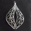 Pendant, Zinc Alloy Jewelry Findings, 27x44mm, Sold by Bag