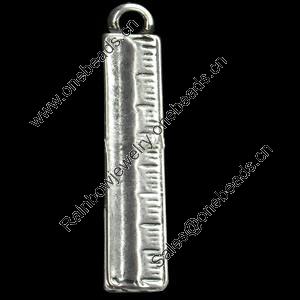 Pendant, Zinc Alloy Jewelry Findings, 5x26mm, Sold by Bag