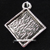 Zinc Alloy Pendant Settings, Outside diameter:19x23mm, Interior diameter:7mm, Sold by Bag