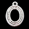 Pendant, Zinc Alloy Jewelry Findings, Flat Oval 13x19mm, Sold by Bag