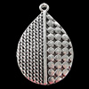 Pendant, Zinc Alloy Jewelry Findings, Teardrop 17x26mm, Sold by Bag