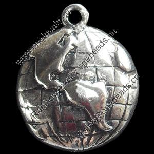 Pendant, Zinc Alloy Jewelry Findings, 16x19mm, Sold by Bag