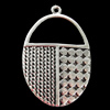Pendant, Zinc Alloy Jewelry Findings, Flat Oval 19x29mm, Sold by Bag