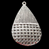 Pendant, Zinc Alloy Jewelry Findings, Teardrop 20x34mm, Sold by Bag