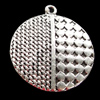 Pendant, Zinc Alloy Jewelry Findings, Flat Round 20x23mm, Sold by Bag