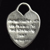 Pendant, Zinc Alloy Jewelry Findings, Heart, 17x23mm, Sold by Bag
