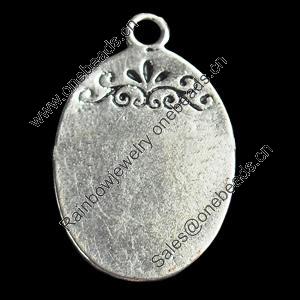 Pendant, Zinc Alloy Jewelry Findings, 15x24mm, Sold by Bag