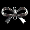 Pendant, Zinc Alloy Jewelry Findings, Bowknot, 22x14mm, Sold by Bag
