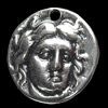 Pendant, Zinc Alloy Jewelry Findings, 17mm, Sold by Bag