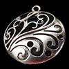Pendant, Zinc Alloy Jewelry Findings, Flat Round 28x32mm, Sold by Bag