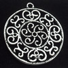 Pendant, Zinc Alloy Jewelry Findings, 24x26mm, Sold by Bag