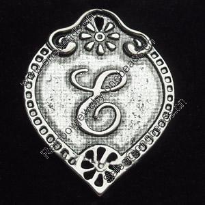 Pendant, Zinc Alloy Jewelry Findings, 23x29mm, Sold by Bag