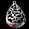 Pendant, Zinc Alloy Jewelry Findings, Teardrop 24x40mm, Sold by Bag