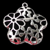 Pendant, Zinc Alloy Jewelry Findings, Flower 32x35mm, Sold by Bag