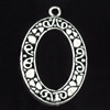 Pendant, Zinc Alloy Jewelry Findings, Flat Oval, 20x32mm, Sold by Bag