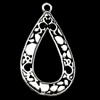 Pendant, Zinc Alloy Jewelry Findings, Teardrop, 19x33mm, Sold by Bag