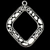 Pendant, Zinc Alloy Jewelry Findings, Diamond, 25x33mm, Sold by Bag