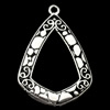 Pendant, Zinc Alloy Jewelry Findings, 24x34mm, Sold by Bag