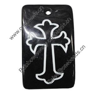 Resin Pendants, Rectangle 28x45mm Hole:3mm, Sold by Bag