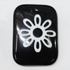 Resin Pendants, Rectangle 33x45mm Hole:3mm, Sold by Bag