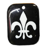 Resin Pendants, Rectangle 28x37mm Hole:2.5mm, Sold by Bag