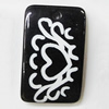 Resin Pendants, Rectangle 24x39mm Hole:2.5mm, Sold by Bag