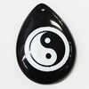 Resin Pendants, Teardrop 28x39mm Hole:2.5mm, Sold by Bag