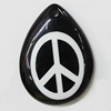 Resin Pendants, Teardrop 28x39mm Hole:2.5mm, Sold by Bag